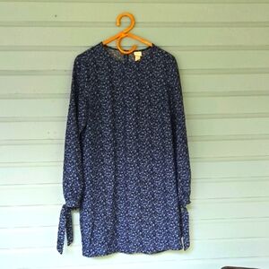 H&M Blue Floral Pattern Dress Size 6